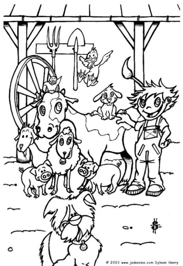 Coloriage A  la ferme